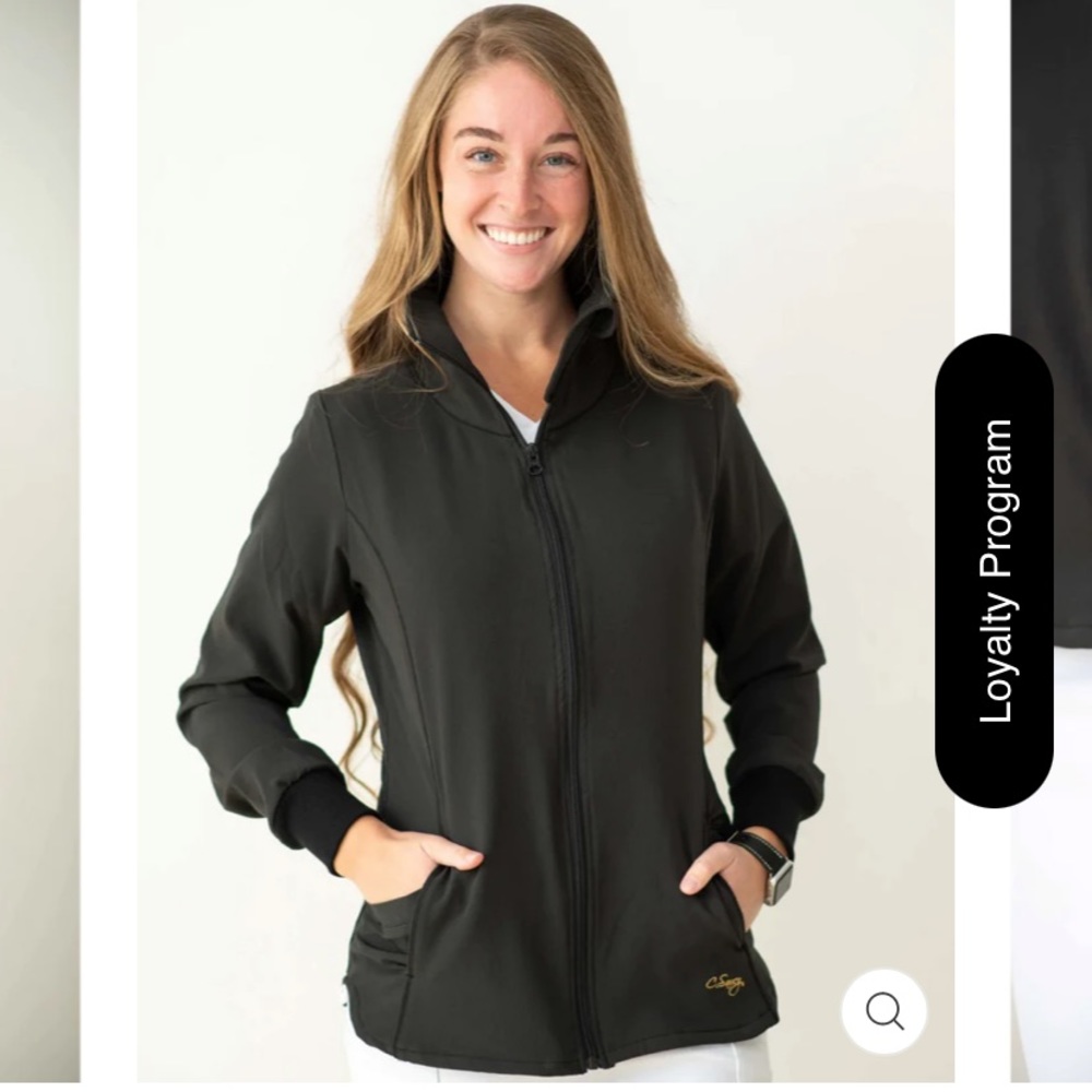 C.Saucy Black Scrub Jacket